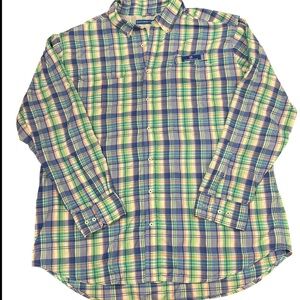Southern Tide Men's Plaid Shirt - Blue, Green, Yellow